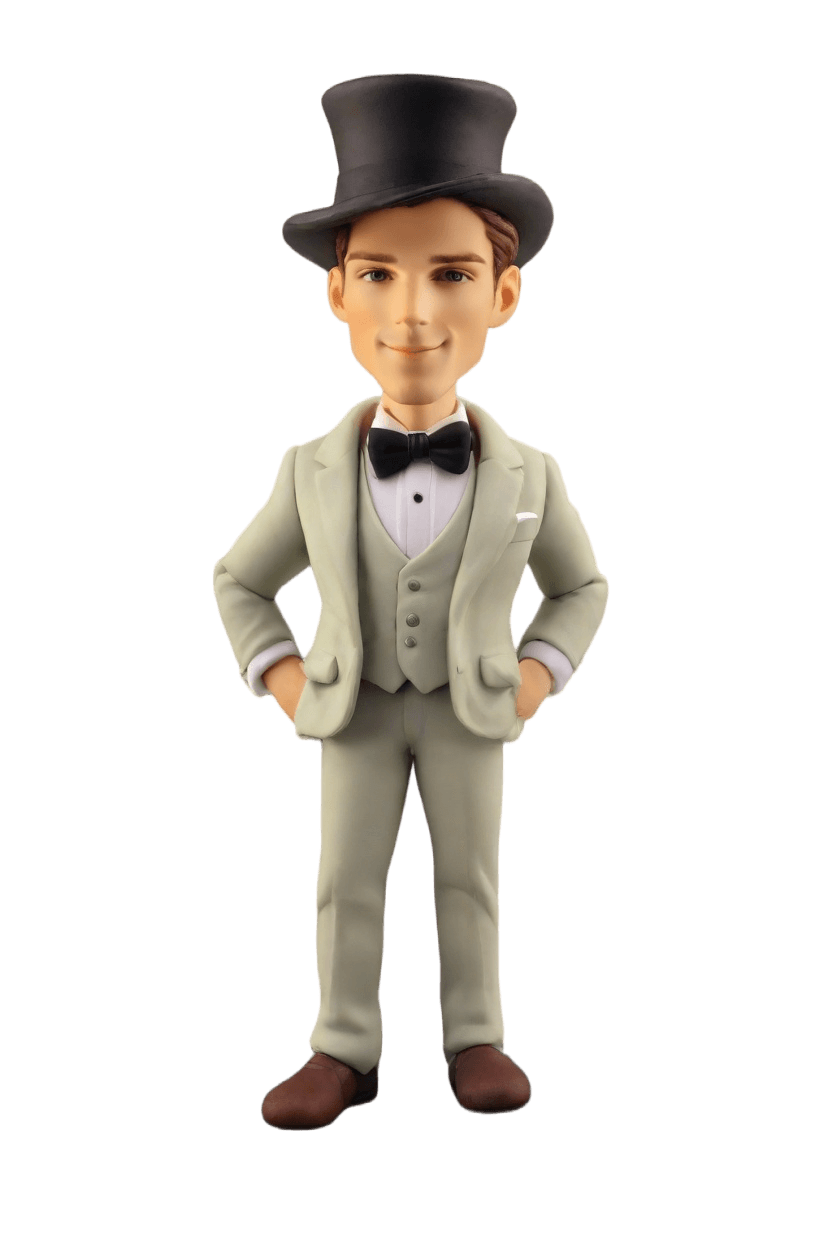 Custom Dapper Dinosaur Bobblehead,He Made His Own Dapper Dinosaur Bobblehead!