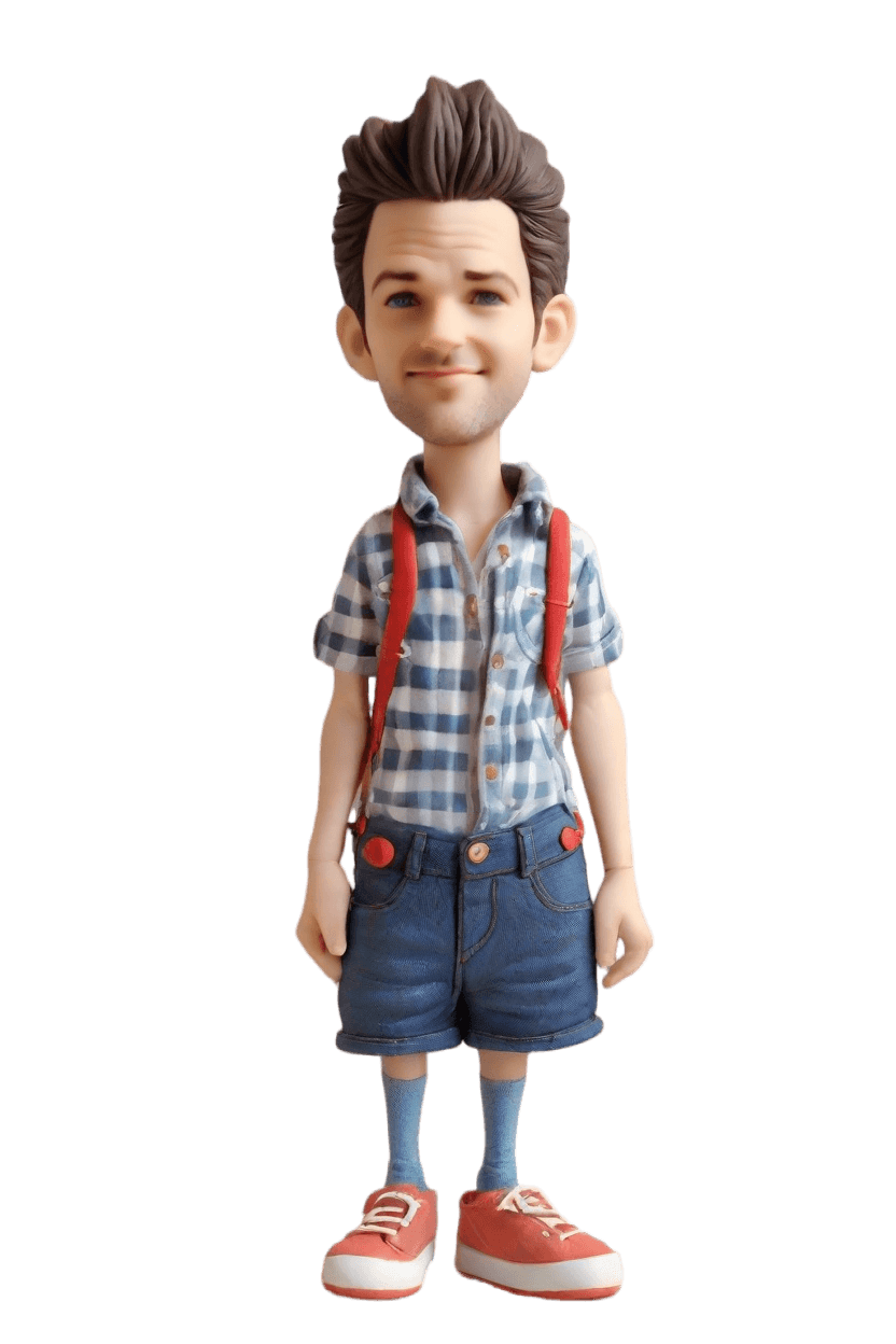 Custom Sports Fanatic Flannel Bobblehead,John Shares His Playful Wink Bobblehead Creation