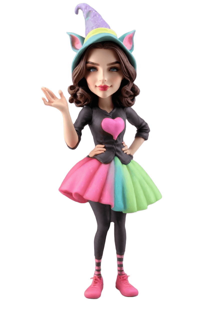 custom Witch Magic bobblehead,She Casts a Spell: Make Your Own Winking Witch Bobblehead