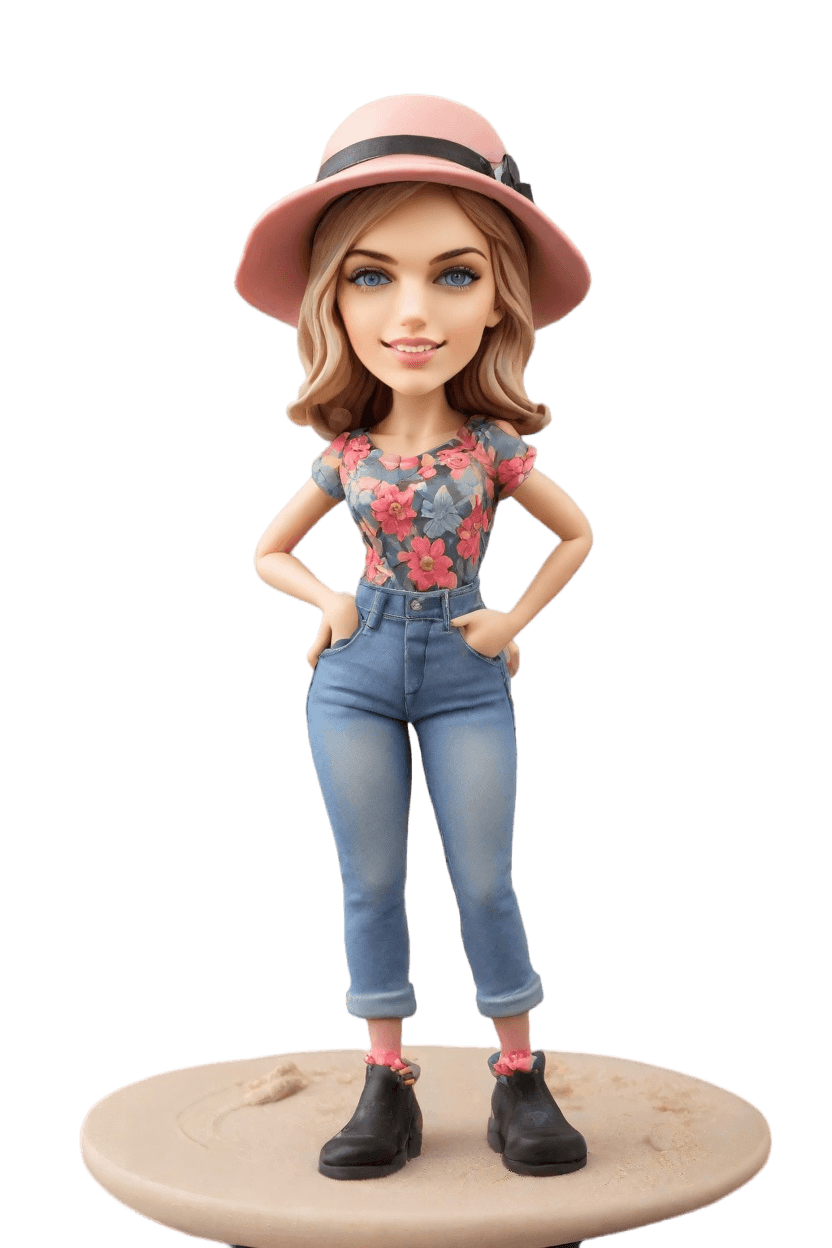 Custom Cheeky Engagement Bobblehead,She's Got Swag: Create Your Cheeky Bobblehead