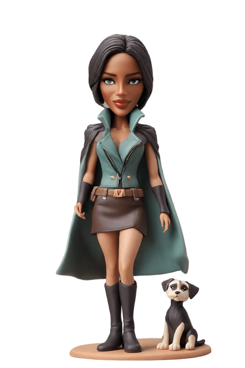 Custom Heroic Female Bobblehead,She Created Her Own Superhero Bobblehead!