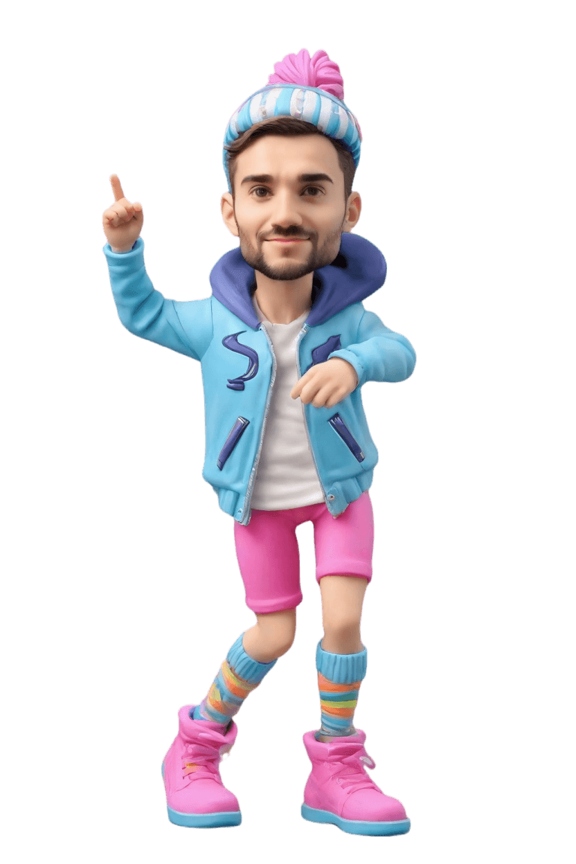 Energetic Dance Custom Vibrant Bobblehead,He Just Created His Own Dancer Bobblehead Doll! 🕺💥