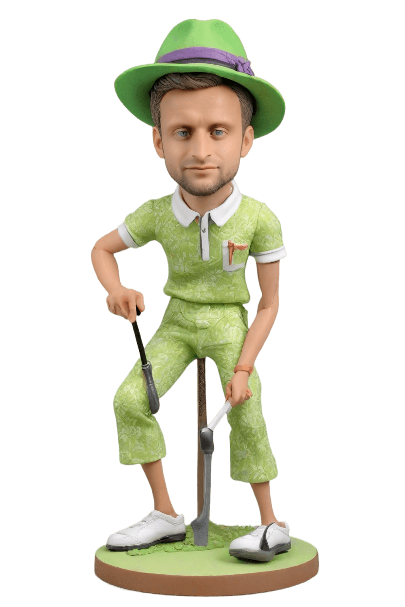 Custom Golf Swing Bobblehead,John Shares His Golfing Moment with a Custom Bobblehead