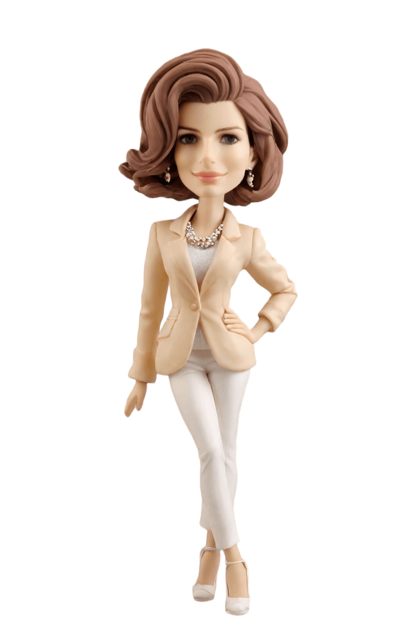 Custom Anniversary Chic Bobblehead,She Created Her Own Chic Anniversary Bobblehead!