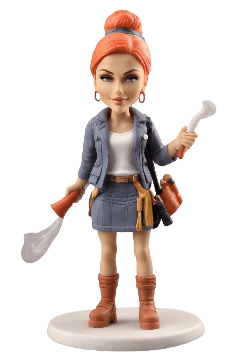 Custom Firefighter Heroine Bobblehead,She Created Her Own Firefighter Bobblehead Doll!