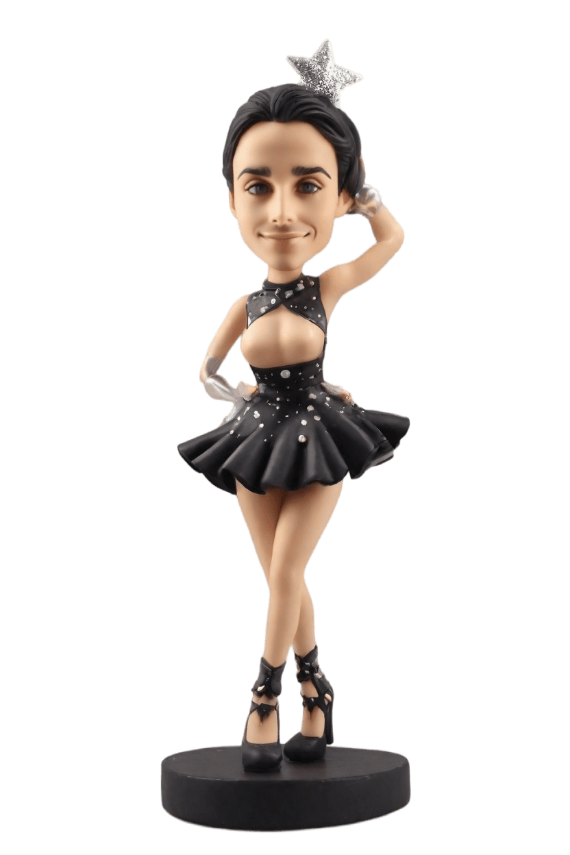 Custom Star-Studded Business Bobblehead,He's Got Swag! Create Your Own Metallic Bobblehead