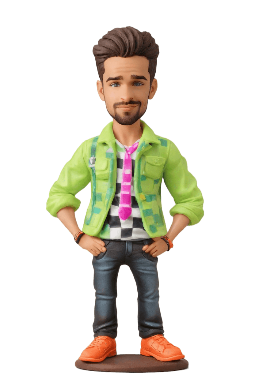 Custom Rockstar Bobblehead,He Made His Own Rockstar Bobblehead!