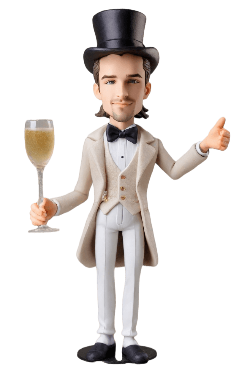 custom New Year's Joyful Festive bobblehead,John Shares His Make Your Own Bobblehead Doll Experience
