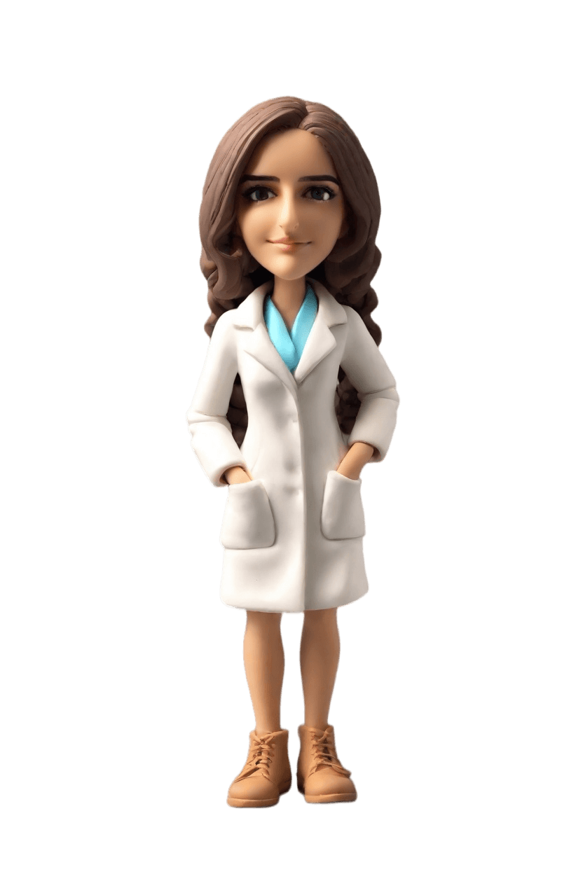 Custom Teacher's Day Chic Bobblehead,She Created Her Own Cheerful Educator Bobblehead