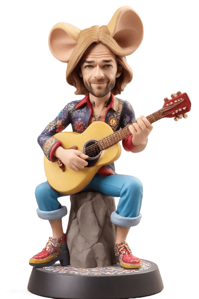 Custom Rock Star Bobblehead: Psychedelic Guitarist,He Made His Own Jimi Hendrix-Style Bobblehead!