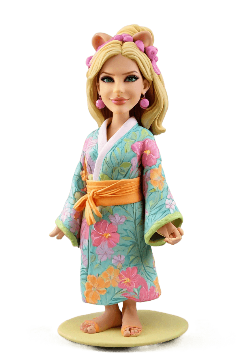 Custom Retirement Celebration Bobblehead,She Created Her Own Cheerful Retirement Bobblehead!