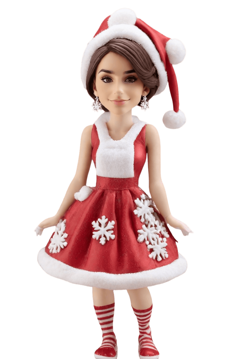 Custom Christmas Cheeky Bobblehead,She Created a Cheeky Christmas Bobblehead