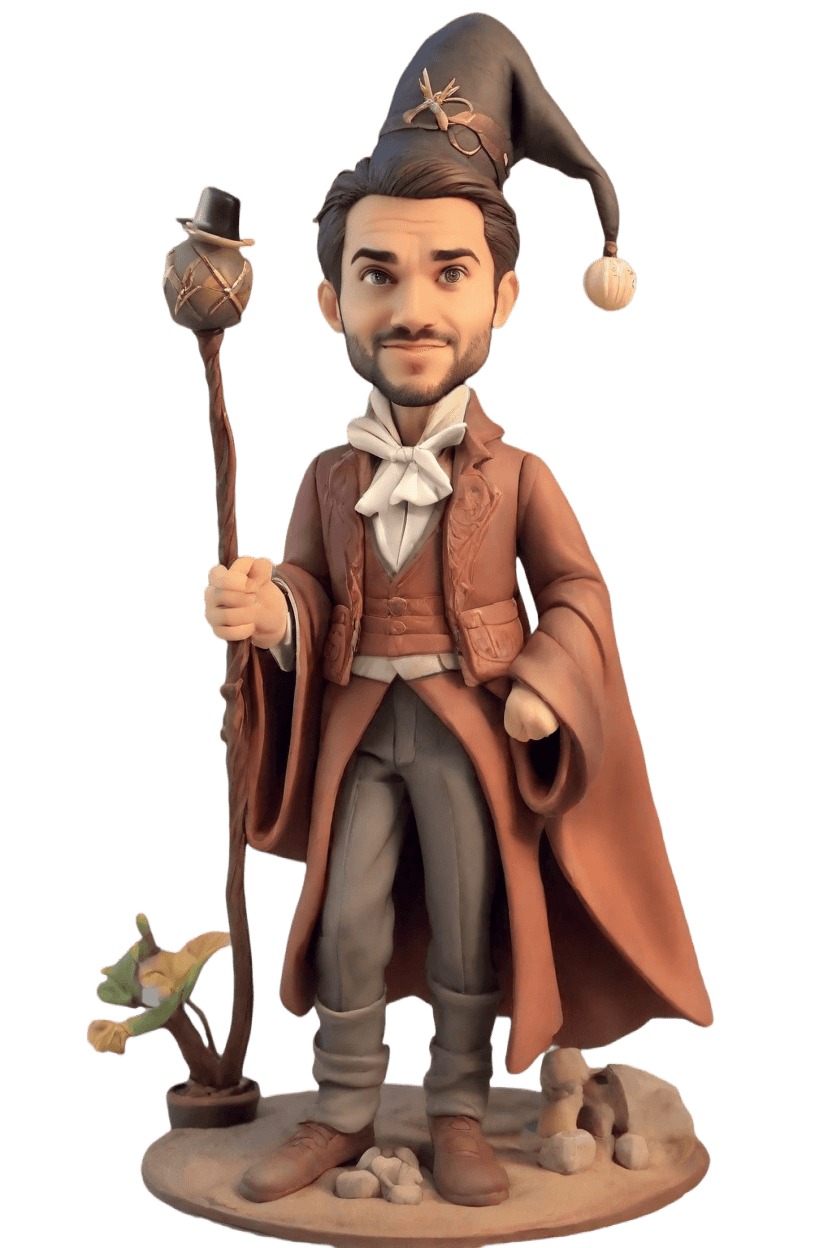 custom Wizardry Celebration bobblehead,John Creates His Own Winking Wizard Bobblehead