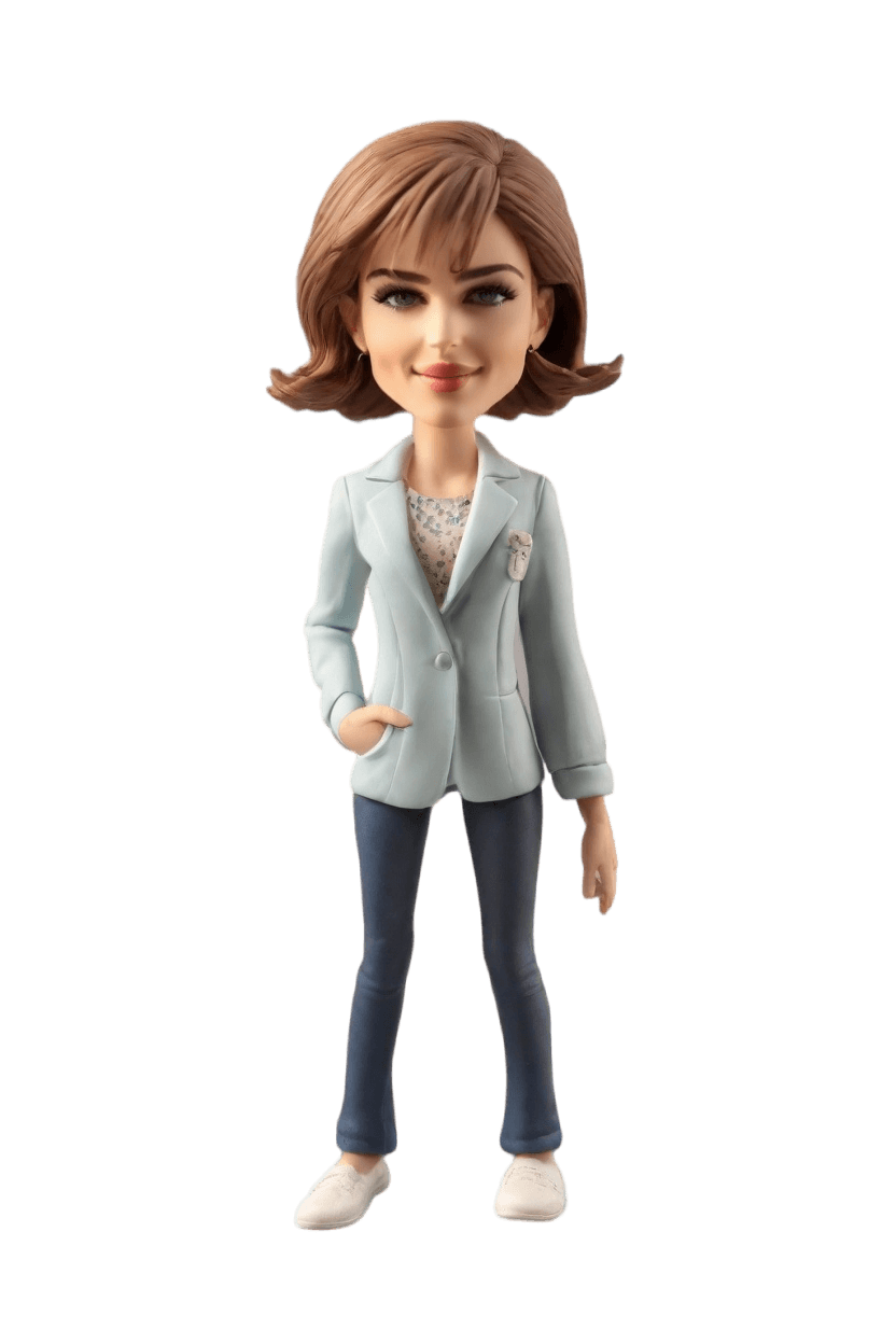 Custom Teacher's Day Chic Bobblehead,She Created Her Own Bobblehead Doll for Teacher's Day!