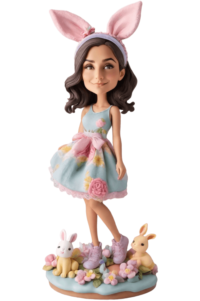 Custom Easter Cheeky Bobblehead,She Created Her Cheeky Easter Bobblehead Doll