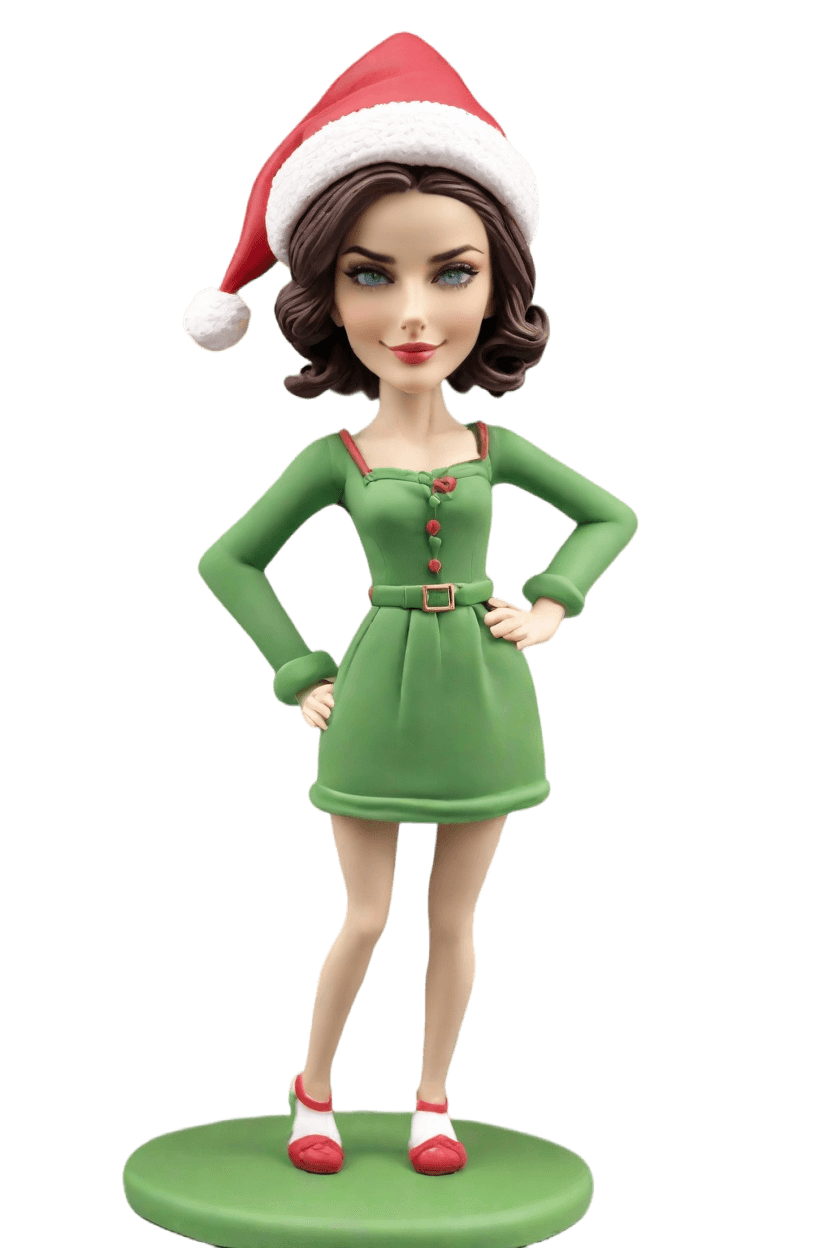 custom Christmas Cheeky Bobblehead,She’s Got a Naughty List: Create Your Own Bobblehead Doll