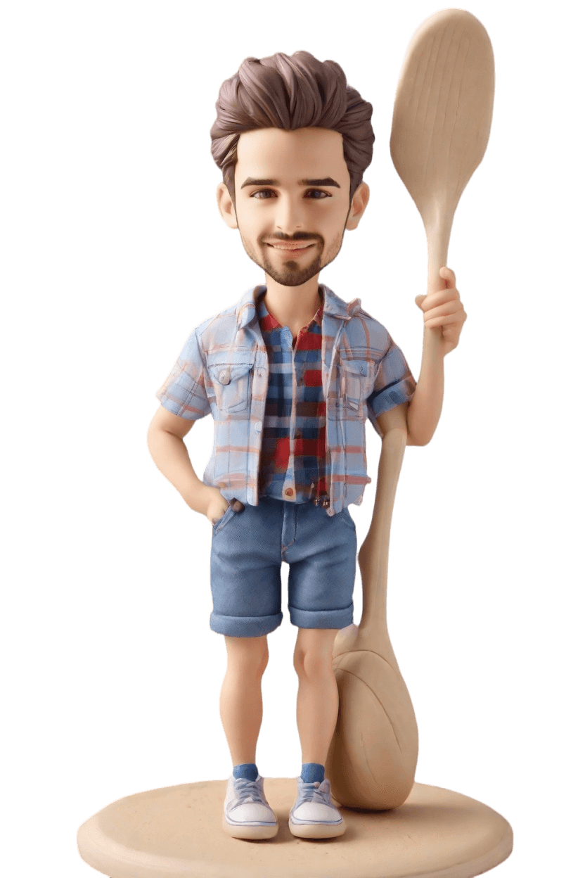Casual Sport Custom Bobblehead,John’s Playful Swing: Make Your Own Bobblehead Doll