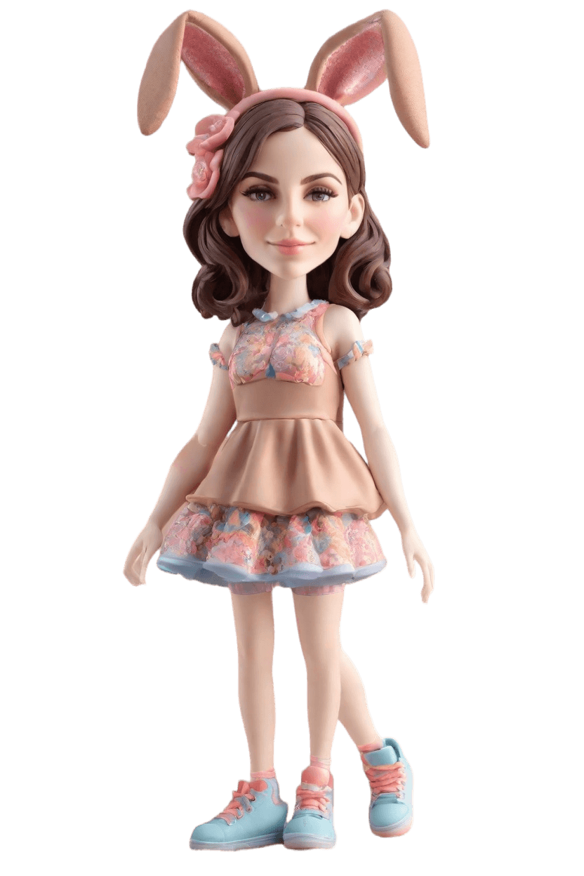 Easter Chic Custom Bobblehead,She's Unwrapping Her Custom Bobblehead Easter Surprise!