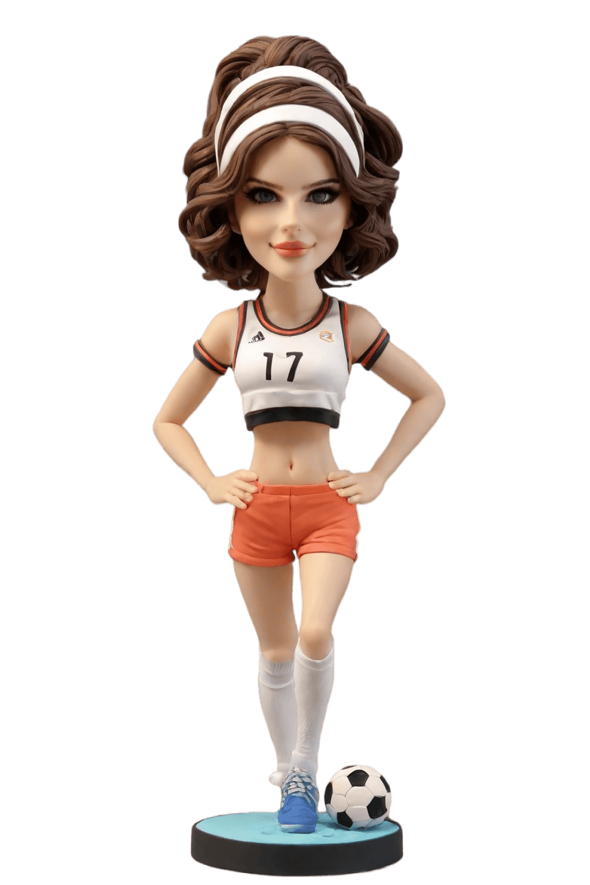 Custom Soccer Kicker Bobblehead,She Nailed It: Create Your Own Soccer Star Bobblehead