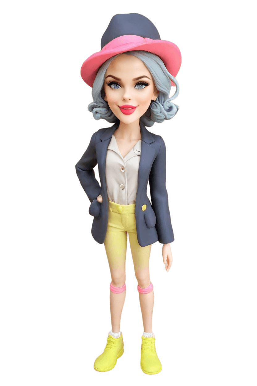 Custom Confident Stylist Bobblehead,She's Got Swagger: Create Your Own Bobblehead Doll
