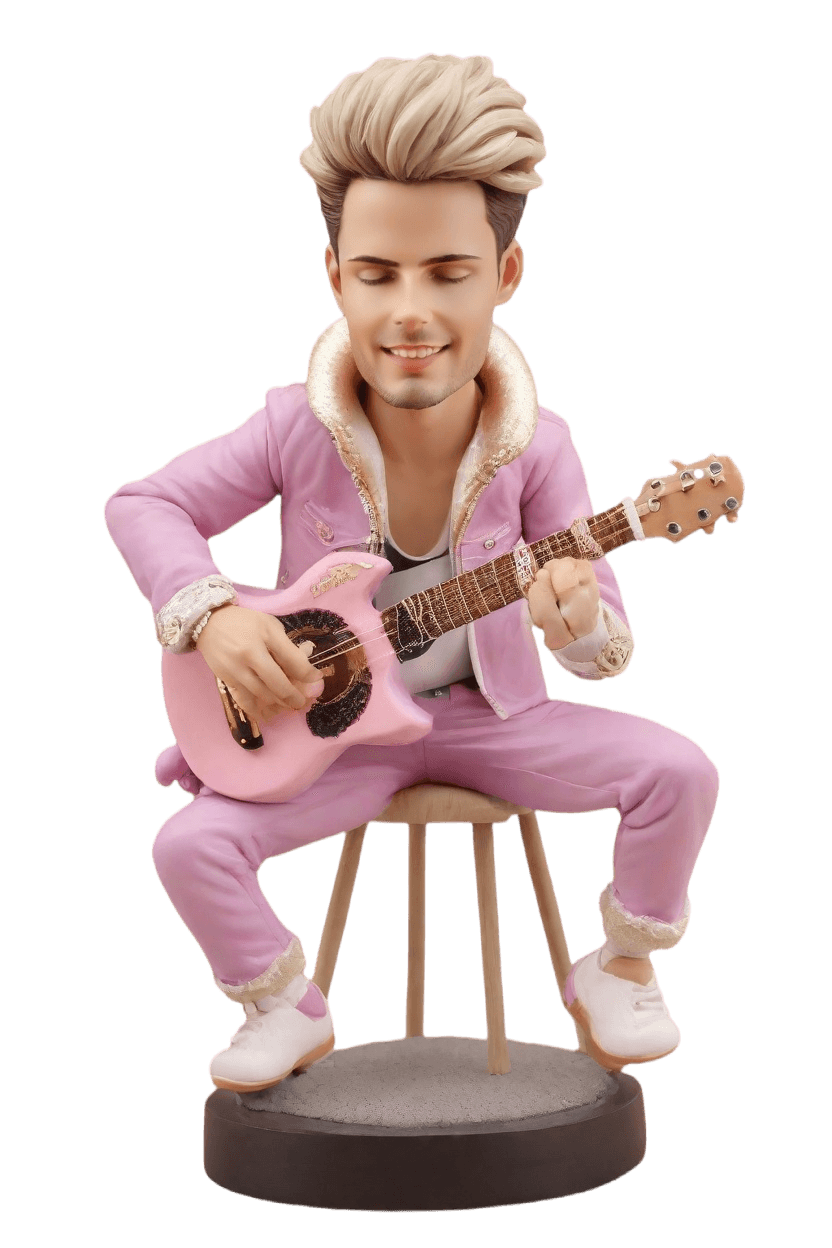 custom Rock Star bobblehead,John's Epic Rocker Bobblehead Creation