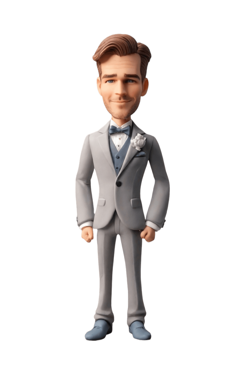 Custom Glamorous Male Bobblehead,John's Bold Bobblehead Creation