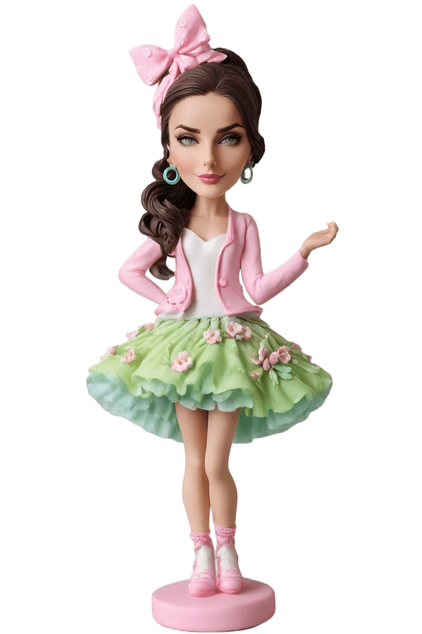Festival Dancer Custom Bobblehead,She's Unveiling Her Vibrant Dancer Bobblehead!