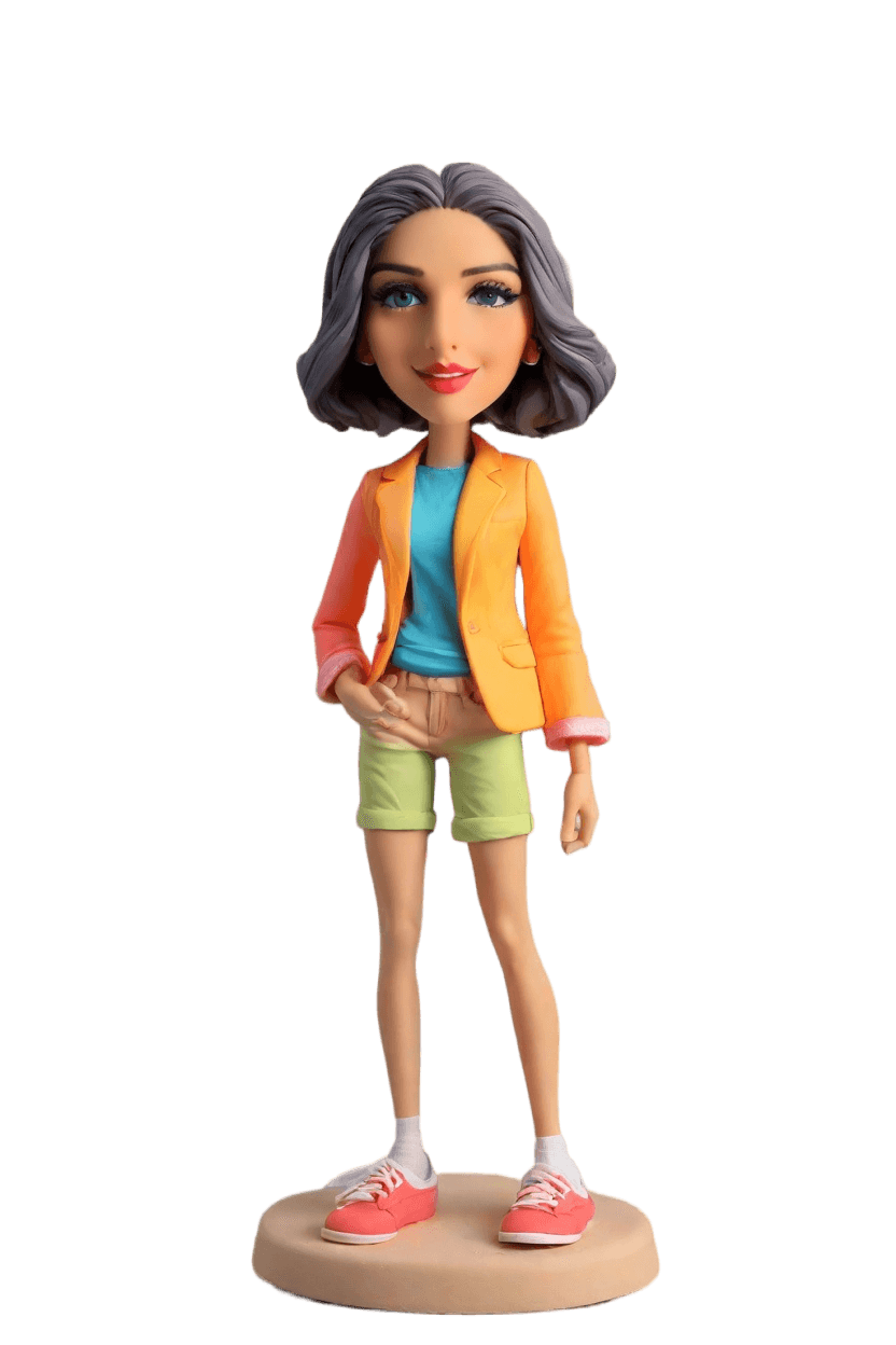 custom Entrepreneurial Confidence bobblehead,She Created Her Own Confident Entrepreneur Bobblehead!
