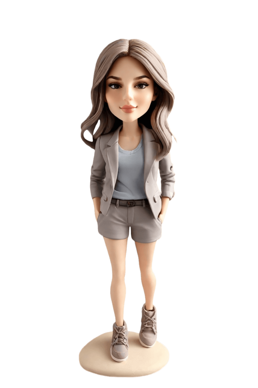 custom Leadership Icon bobblehead,She Created a Confident Leadership Bobblehead!