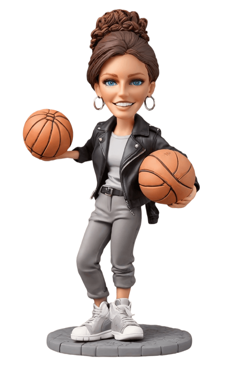 Custom Basketball Star Bobblehead,She's Crushing It: Make Your Own Bobblehead Doll
