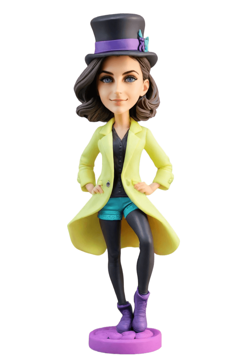 Custom Fun Runway Bobblehead,She Created Her Own Striking Bobblehead Look! 🌟
