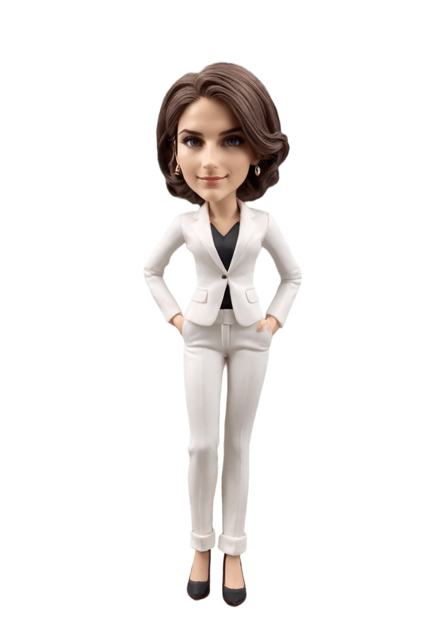 Custom Corporate Chic Bobblehead,She's Crafted Her Chic Bobblehead!