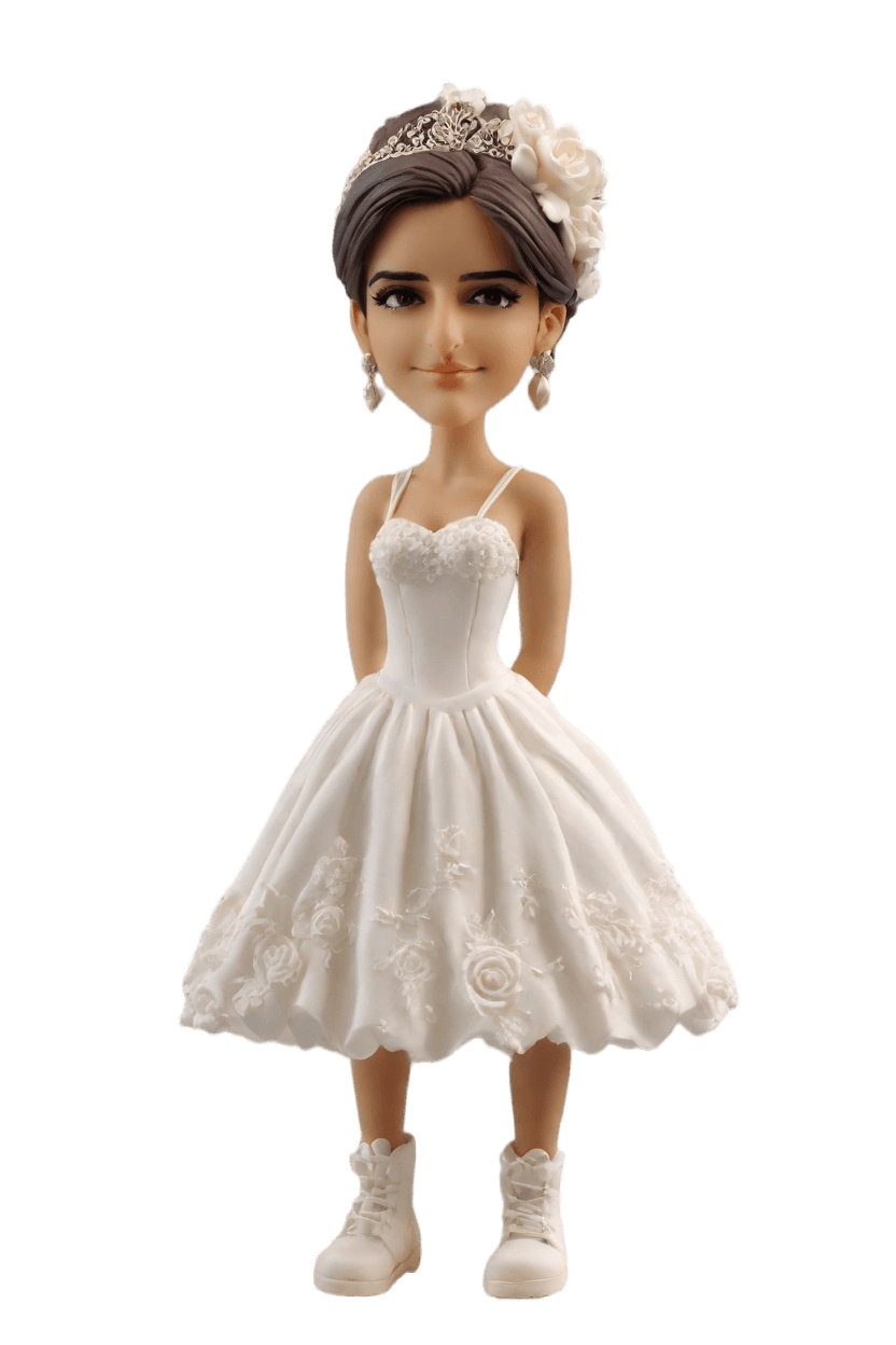 Custom Punk-Inspired Wedding Bobblehead,She Created Her Punk-Inspired Wedding Bobblehead and It’s Adorable!