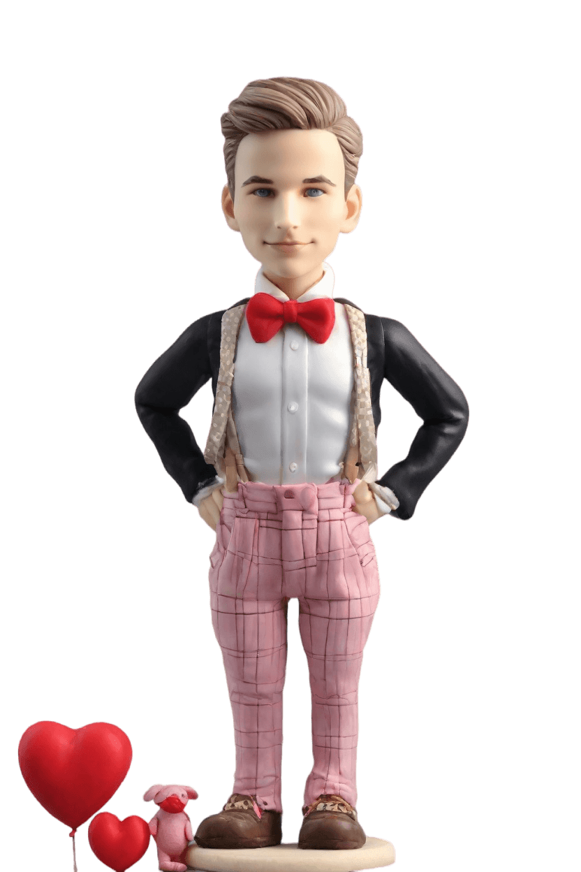 Custom Valentine's Charming Bobblehead,He Made His Own Bobblehead for Valentine's Day!