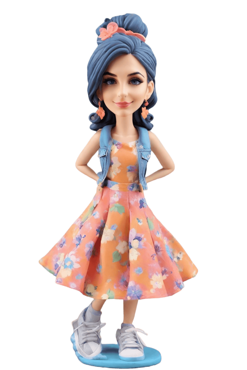 Custom Birthday Cheeky Bobblehead,She Created Her Cheeky Birthday Bobblehead!