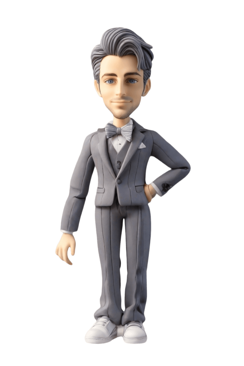 Custom Anniversary Jazzy Bobblehead,He Created His Own Jazzy Bobblehead Doll for the Office Party!