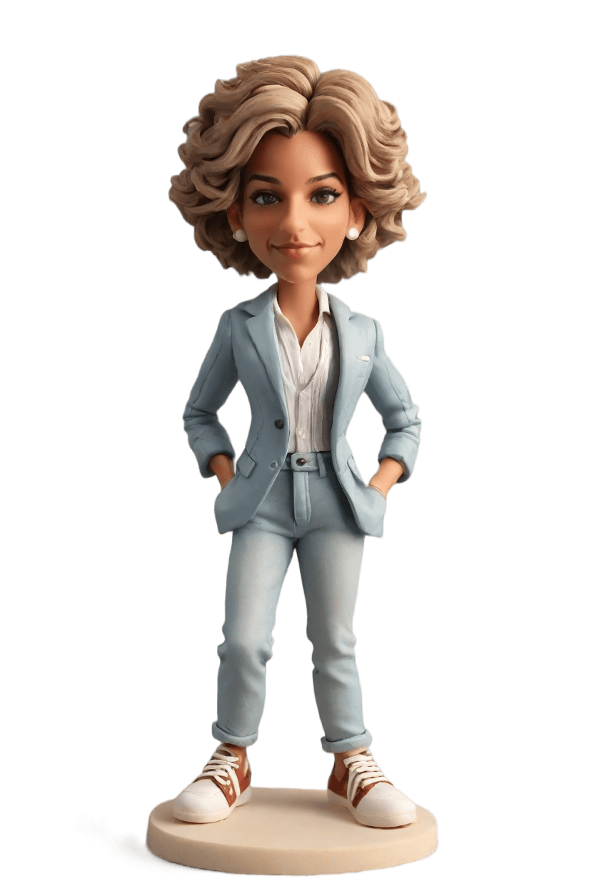 Custom Business Executive Chic Bobblehead,She's Crushing It: Create Your Own Confident Bobblehead