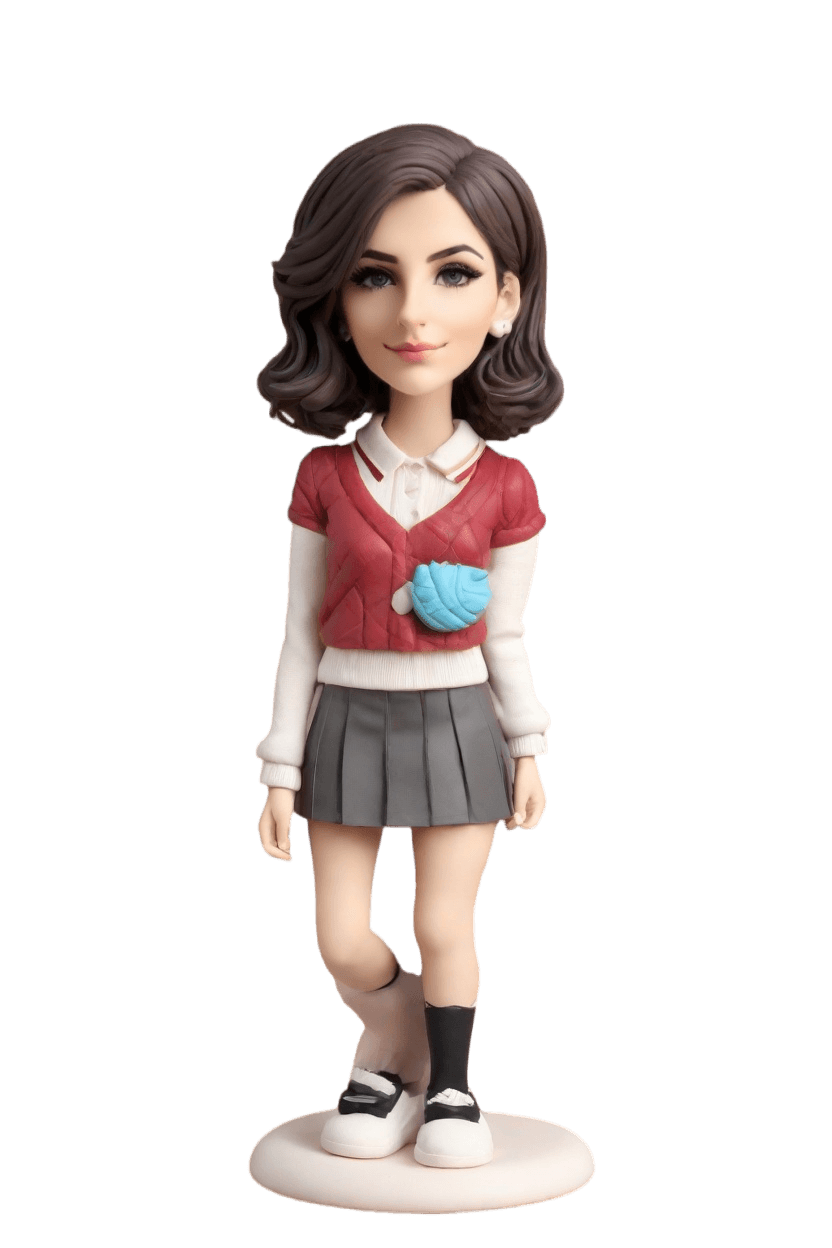 Custom Golfing Diva Figurine Bobblehead,She's Swinging into Action: Create Your Own Punk-Rock Golfer Bobblehead!