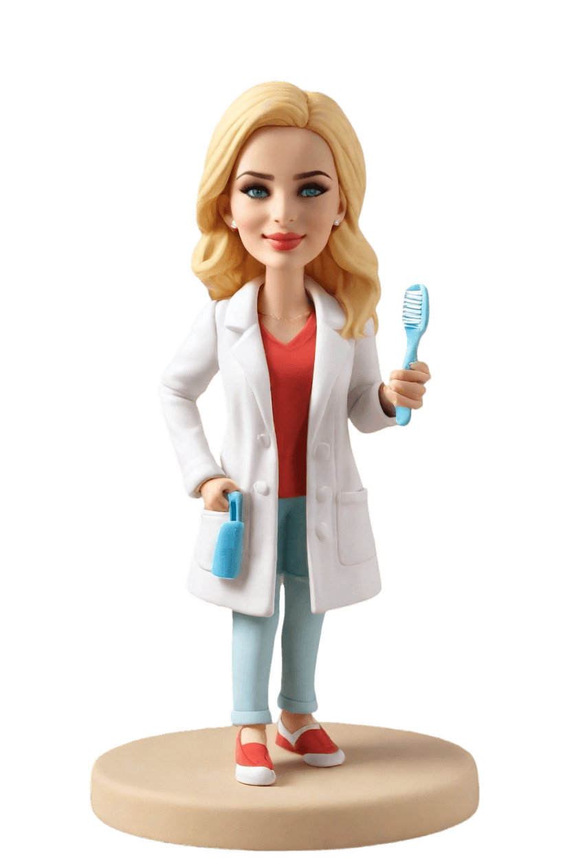 Custom Dental Charm Bobblehead,She Created Her Own Dental Bobblehead Doll! 🦷💖