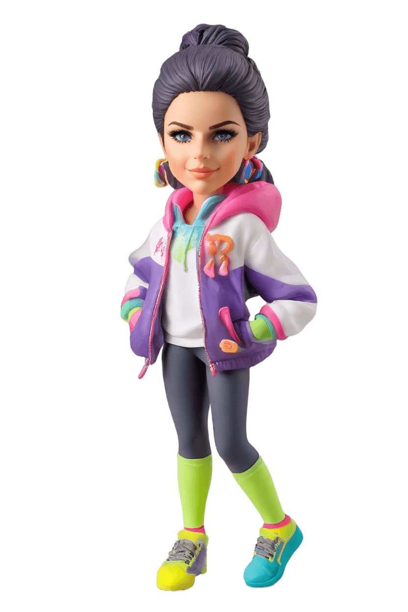 Cheerful Cheerleader Custom Bobblehead,She Created Her Dream Cheerleading Bobblehead!