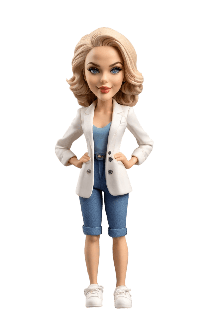 custom Professional Development bobblehead,She Created Her Own Confident Bobblehead
