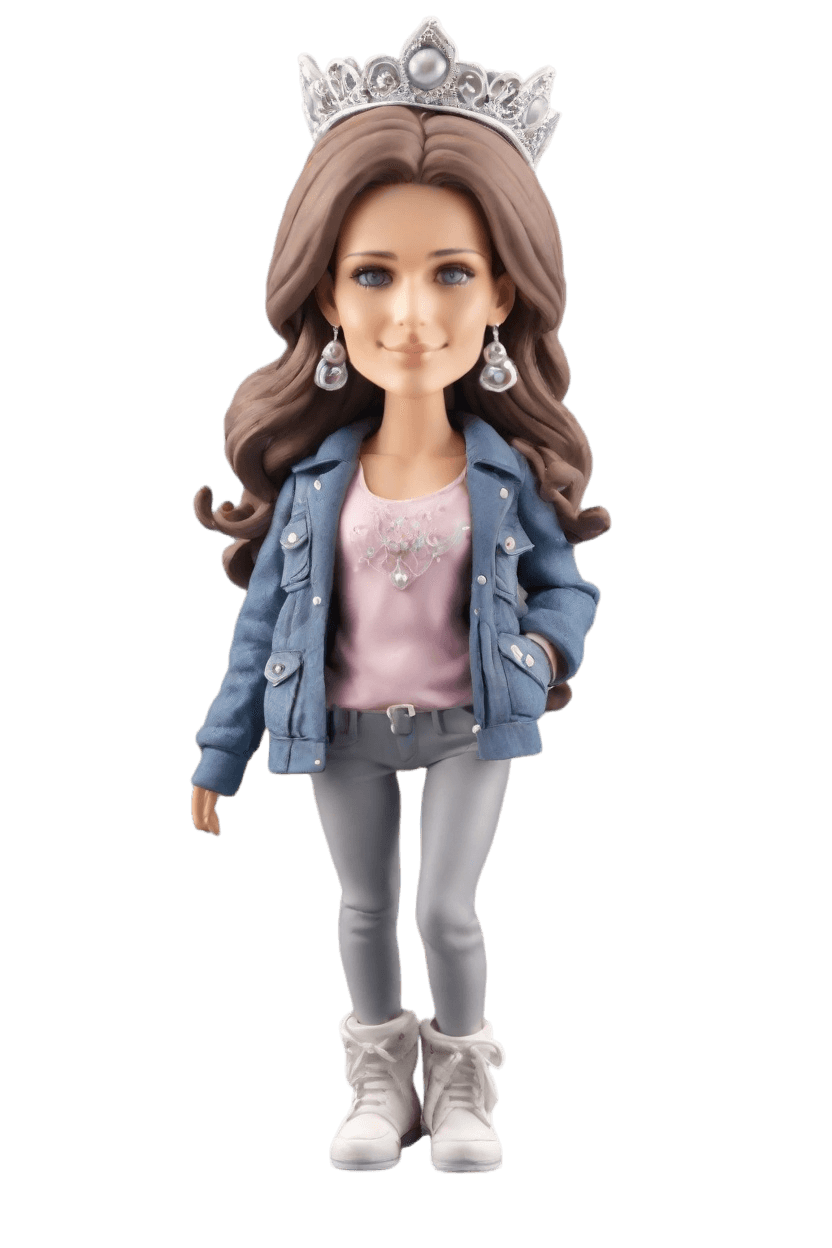 Custom Disney-Inspired Glamour Bobblehead,She Created Her Own Disney Princess Bobblehead Doll!