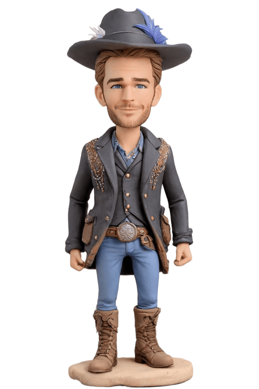 Custom Thanksgiving Playful Bobblehead,He Made His Own Bobblehead in a Headdress!