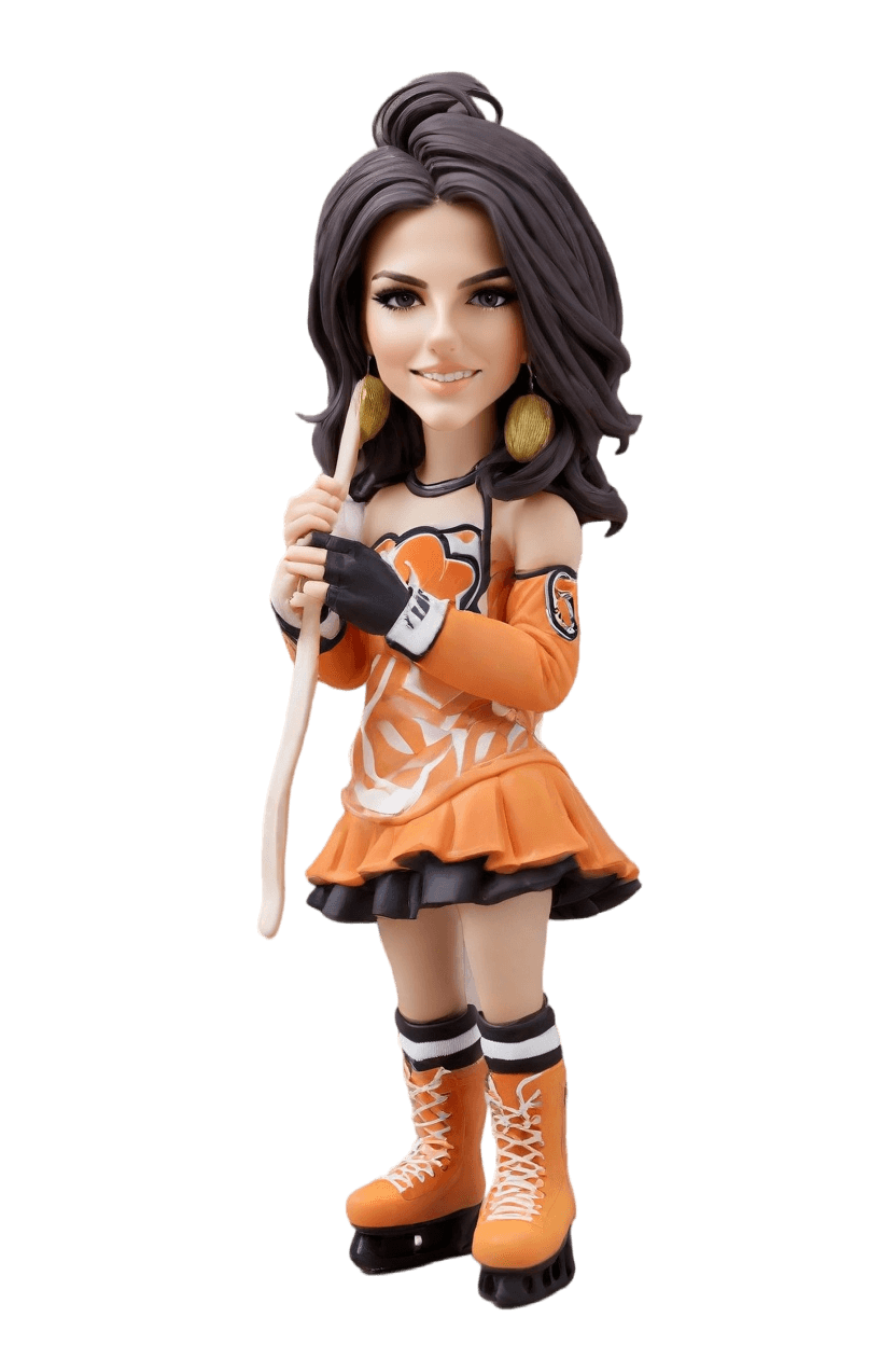 custom Hockey Heroine bobblehead,She’s Striking a Power Pose with Her Custom Bobblehead!