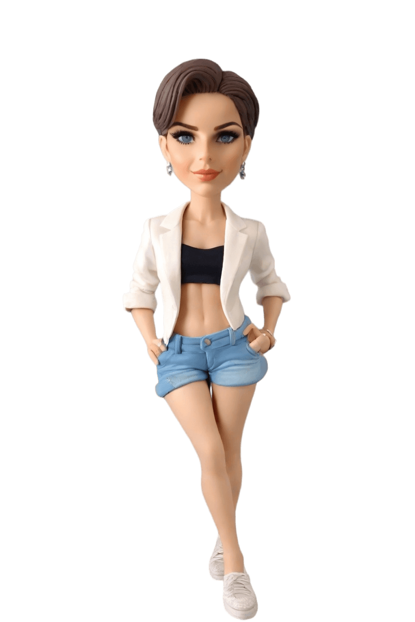 custom Business Triumph Chic Bobblehead,She Created Her Own Confident Businesswoman Bobblehead!