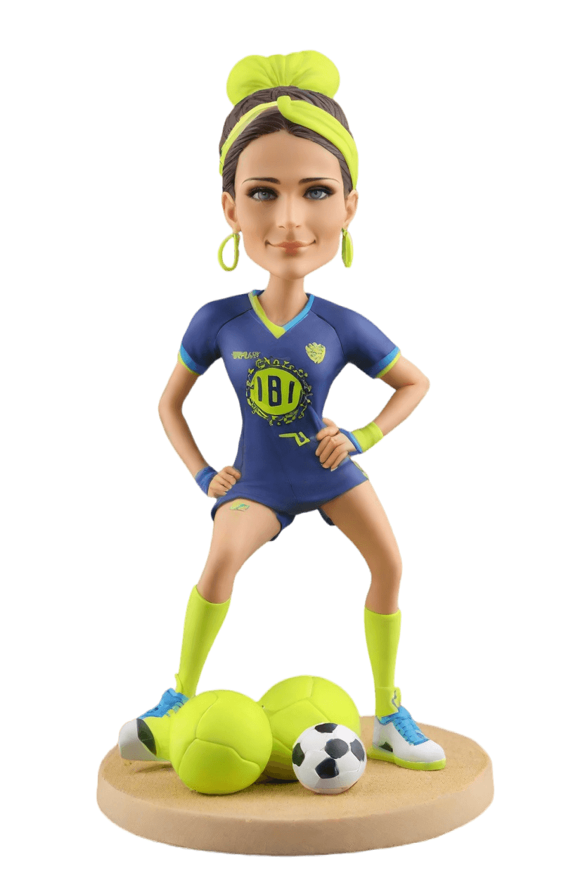 Custom Soccer Starlet Bobblehead,She's Kicking Goals with a Wink! #MakeYourOwnBobblehead