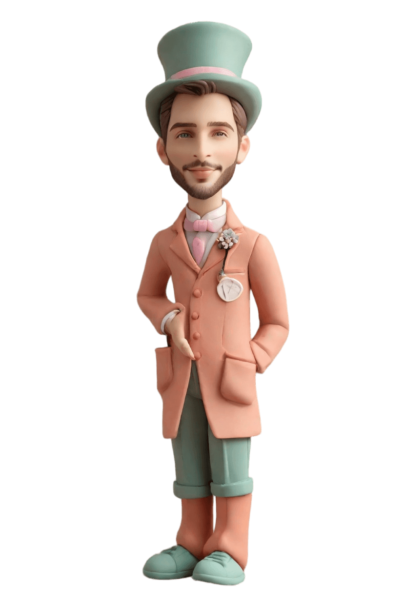 Custom Medical Fun Bobblehead,He Made His Own Playful Doctor Bobblehead!