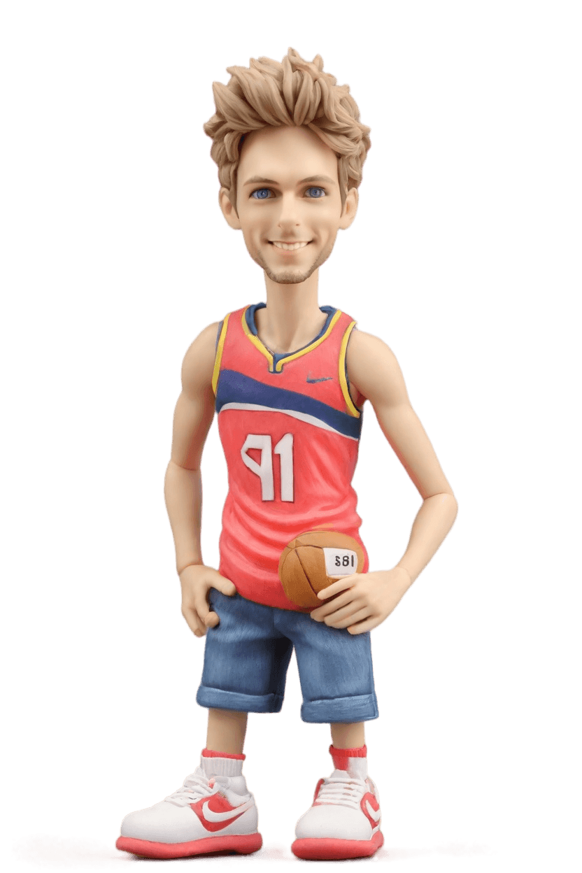 Custom Sports Hero Bobblehead,He Made His Own Bobblehead Doll: A Slam Dunk!