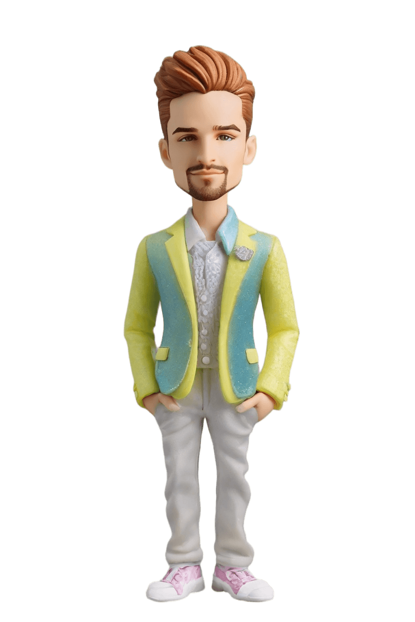 Custom Party Star Bobblehead,John Shares His Chic Custom Bobblehead