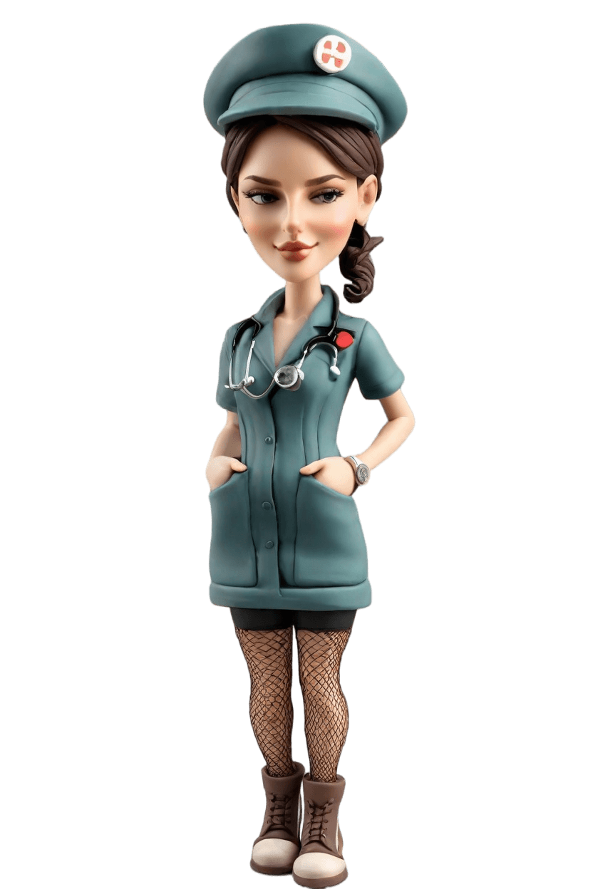 Custom Nurse Punk Bobblehead,She's Got a Punk-Rock Nurse Bobblehead!